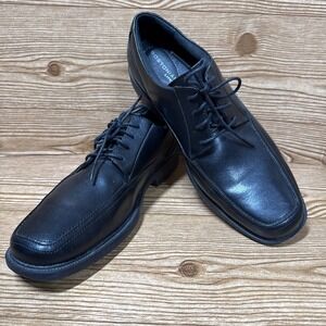 Bostonian Lite Shoes Men 12M Black Leather Dress Lace-Up Plain Toe Oxford Office